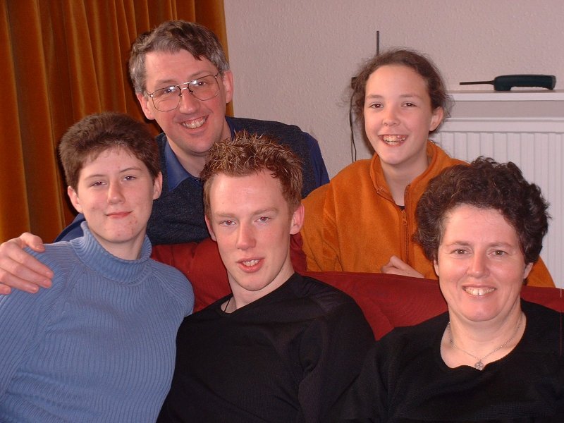 The grinning visages of
 the Cockburn family